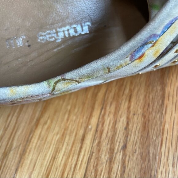 Stuart Weitzman Hand-Painted Leather Sneaker Style Lace Up Butterfly Size 39 8.5 - Picture 7 of 8